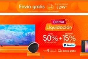 Liquidación Linio: Cupón $400 de descuento con Paypal