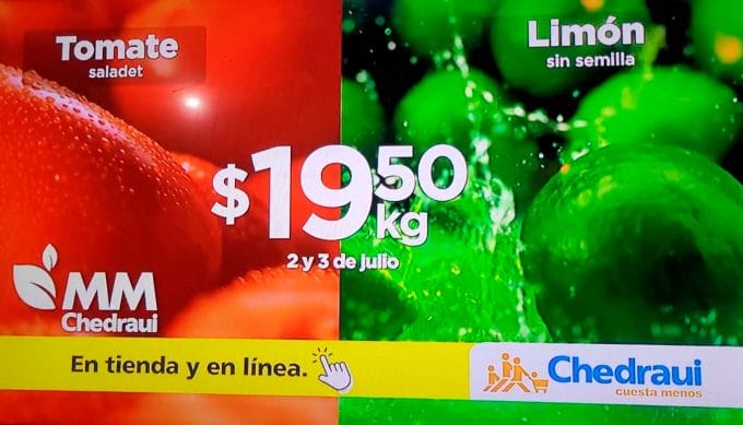 chedraui frutas verduras 2 junio 2024