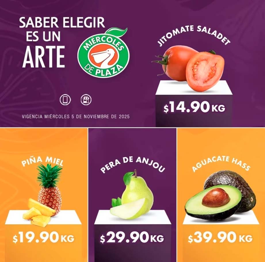 Ofertas Miércoles de Plaza de La Comer y Fresko 5 de noviembre 2025